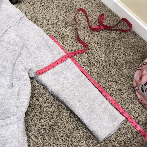 Barefoot Dreams Cozychic Knit Robe Size 1 Small Medium Gray Cream Marl Knit - Picture 11 of 13